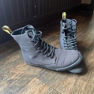 Dr Martens Sheridan Air Waiz Black Canvas High Top Sneaker Boots 8 Eye Size 6L